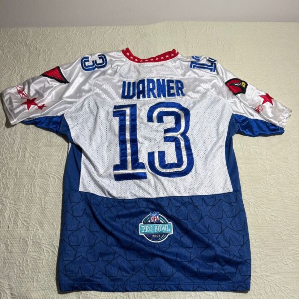 Vintage Reebok NFL 2009 Pro Bowl Kurt Warner Authentic Jersey Size 52 XL